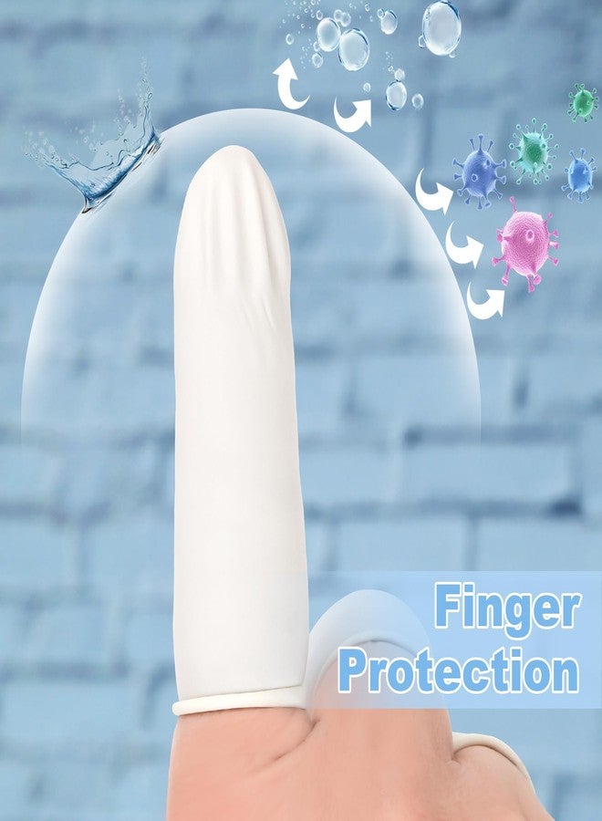 MOWPOG Finger Cots Disposable, Medium Finger Protectors Thumb Gloves, Natural Latex Sleeves Covers Protection for Fingertips, Electronic Repair, Handmade (Approx.390 PCS) - Image 3